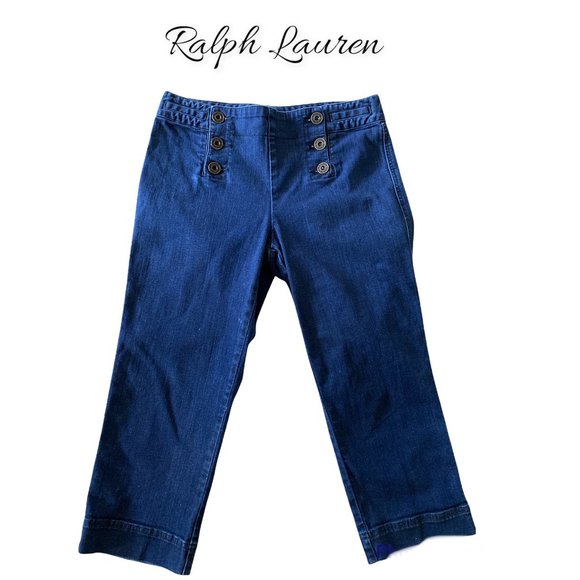 Ralph Lauren Button Flap Capris Size 6